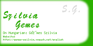 szilvia gemes business card